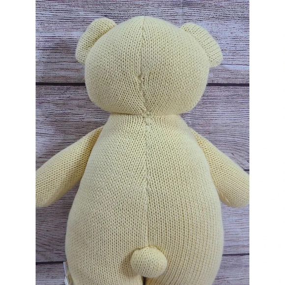 Vintage Gymboree Plush Knit Teddy Bear Stuffed Animal Toy Yellow 12" - Picture 6 of 7